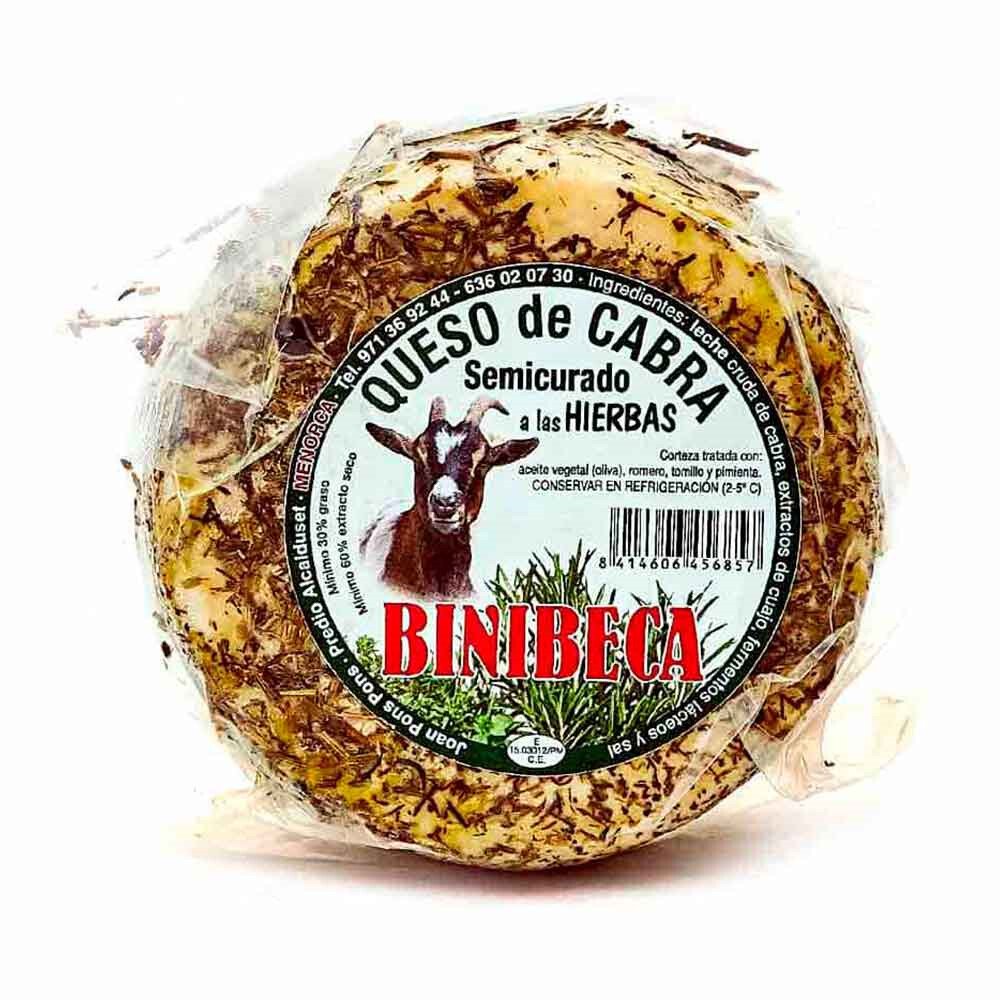 Halvtorkad Binibeca getost med örter